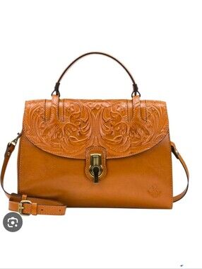 Patricia Nash Stintino Lazer Cut Satchel Leather Bag